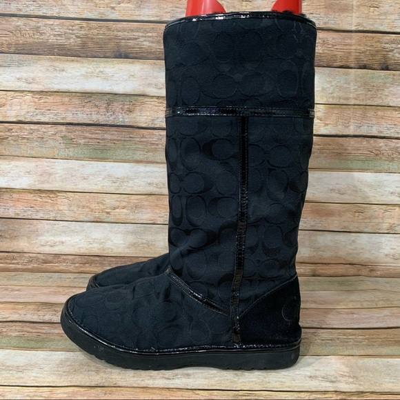 Coach Nikole Black Winter Boots